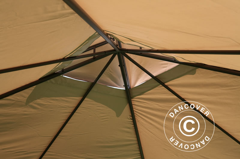 Pavillon Osiris 4x4m, Dunkelbeige