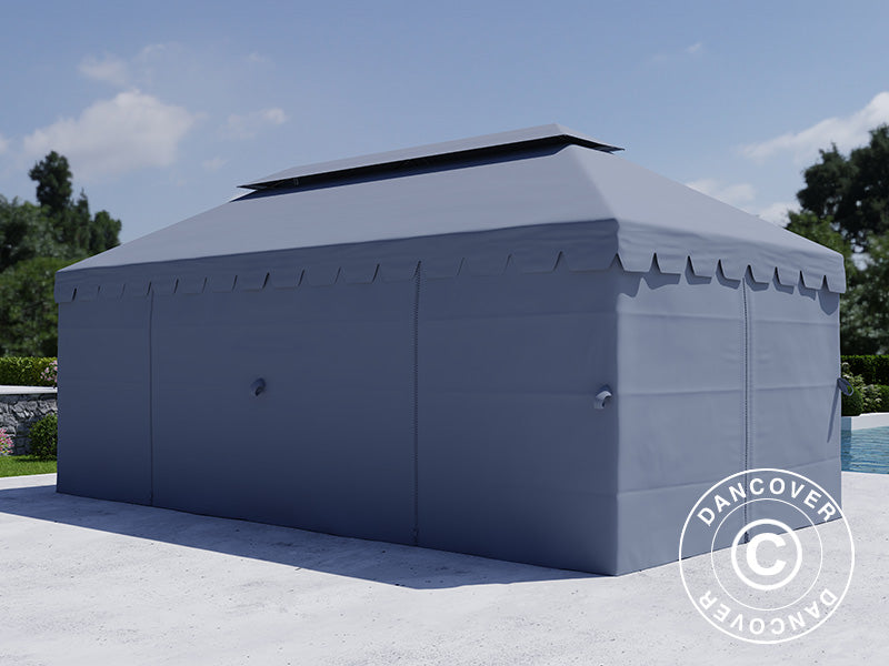 Puutarhapaviljonki Osiris 3x6m, Harmaa