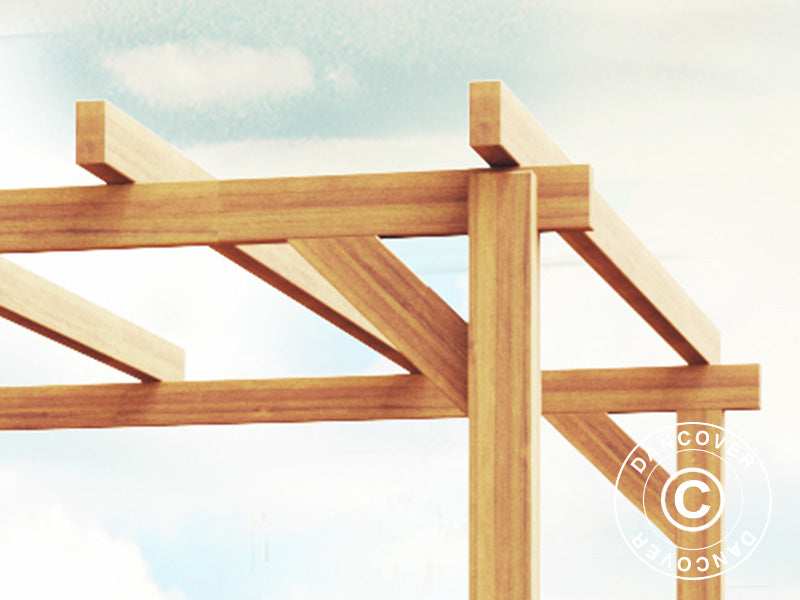 Holzpergola Linares, 3x5x2,64m, Braun