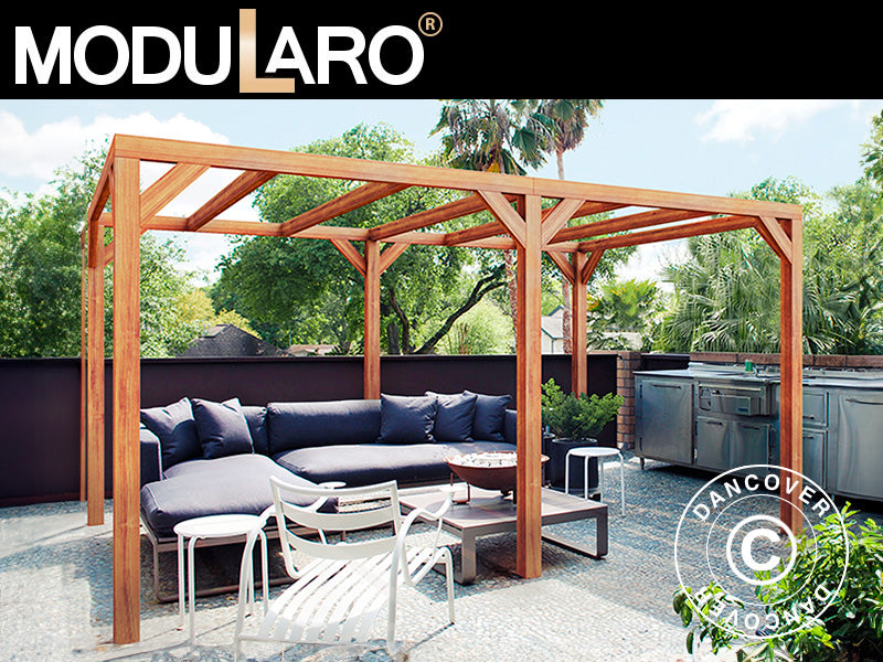 Holzpergola Fuengirola, 4x5x2,5m, Braun