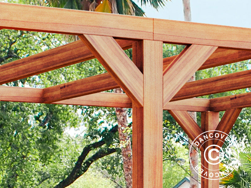Pergola en bois Fuengirola, 4x5x2,5m, Brun
