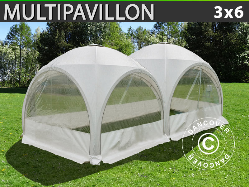 Dome marquee Multipavillon 3x6 m, White