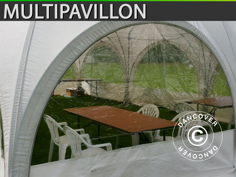 Dome marquee Multipavillon sidewall with window 3x1.95 m, White