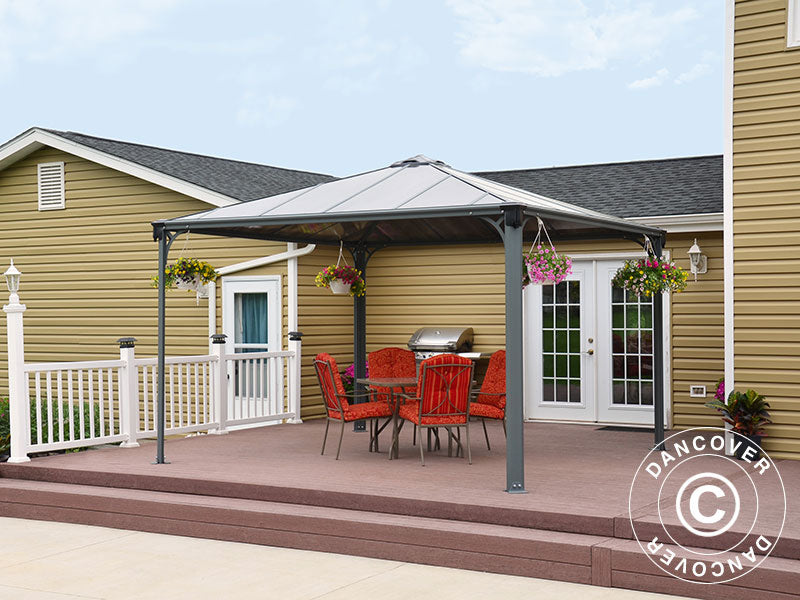 Tonnelle de jardin Palermo, Palram/Canopia, 3,6x3,6m, Anthracite