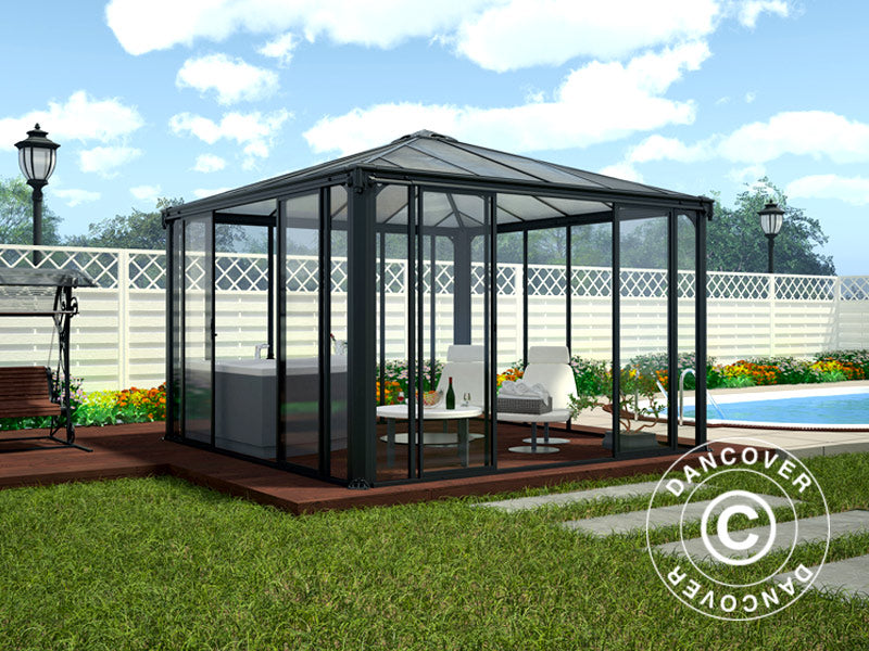 Orangery, gazebo LEDRO, 8.7 m², Palram/Canopia, 2.95x2.95x2.76 m, Grey