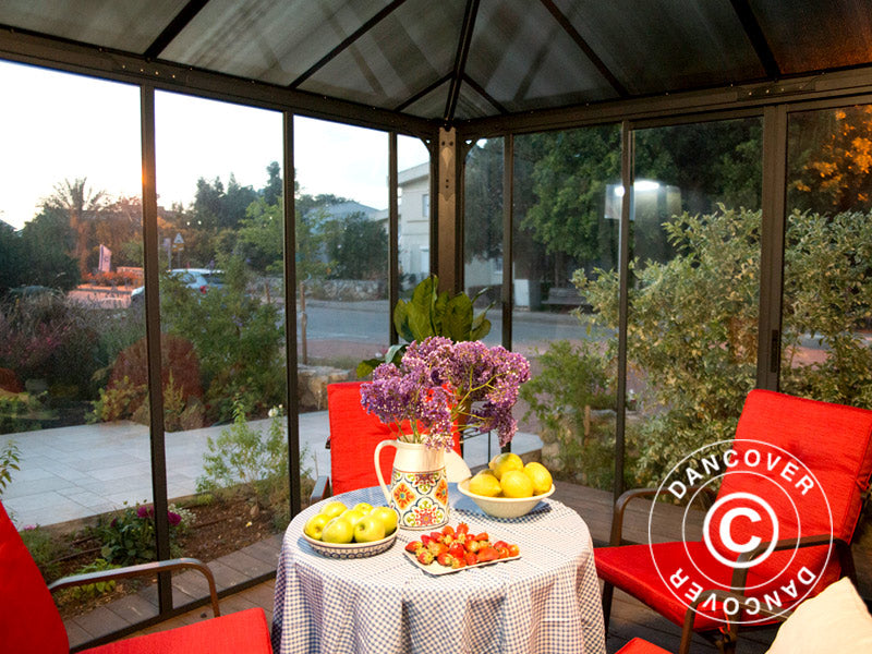 Talveaed, aiamaja LEDRO, 8,7m², Palram/Canopia, 2,95x2,95x2,76m, Hall