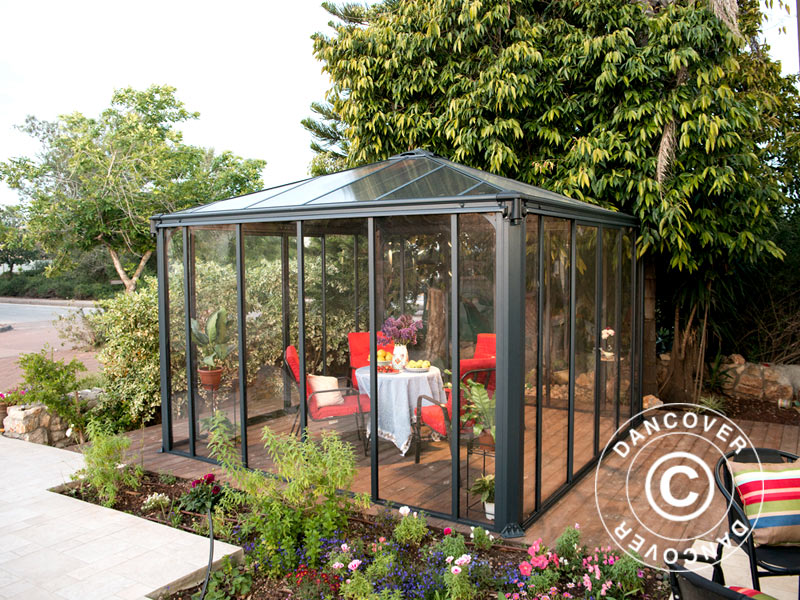 Orangery, gazebo LEDRO, 12.96 m², Palram/Canopia, 3.6x3.6x2.95 m, Grey