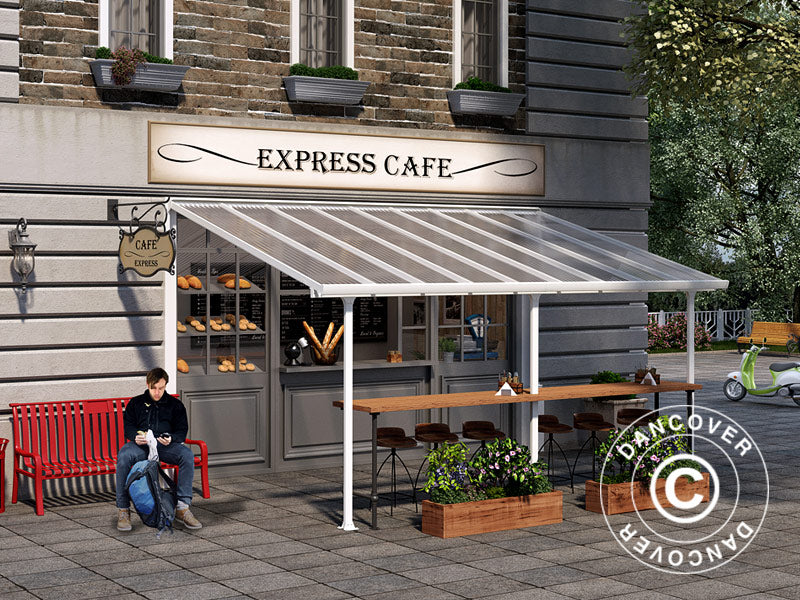 Terassikatos Feria, Palram/Canopia, 3x5,46, Valkoinen