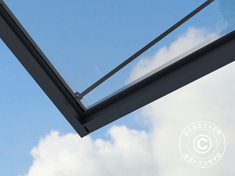 Canopy Sophia XL 2000, Palram/Canopia, 1.40x1.92x0.17 m, Dark Grey/Clear