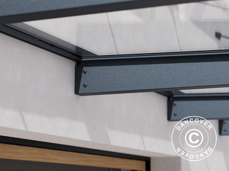 Canopy Sophia XL 4000, Palram/Canopia, 1.40x3.79x0.17 m, Dark Grey/Clear