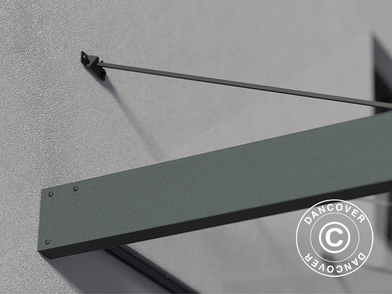 Canopy Sophia XL 4000, Palram/Canopia, 1.40x3.79x0.17 m, Dark Grey/Clear