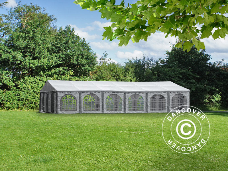 Tenda para festas, SEMI PRO Plus CombiTents® 900 6x12m, 4-em-1, Cinza/Branco
