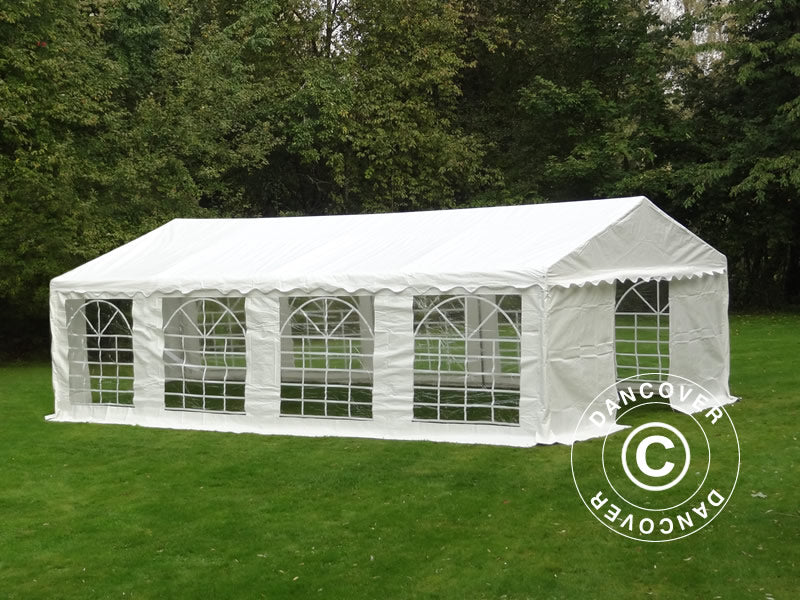 Carpa para fiestas PLUS 5x8m PE 700, Blanco
