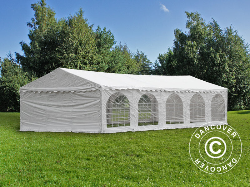 Partyzelt Original 5x10m PVC 900, Weiß