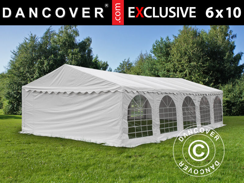 Šator za zabave Exclusive 6x10m PVC 900, Bijela