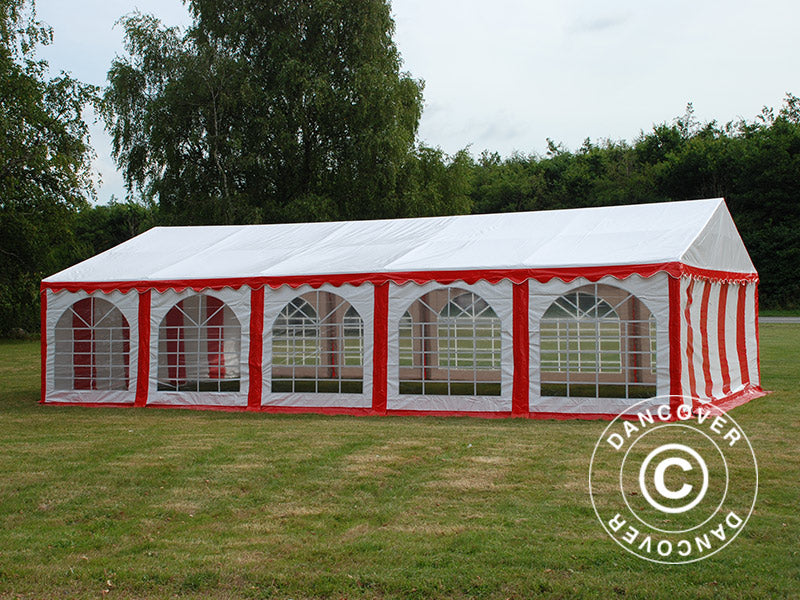 Marquee Exclusive 6x10 m PVC, Red/White