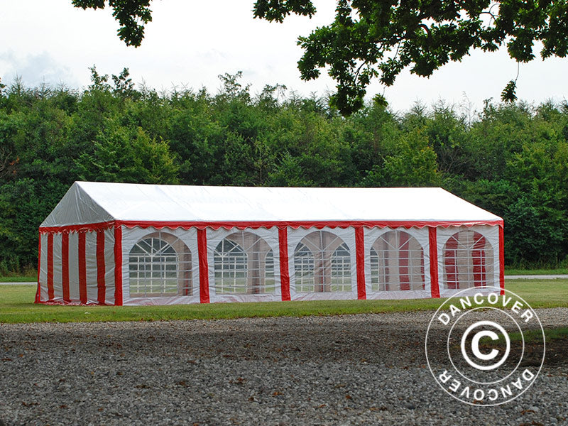 Marquee Exclusive 6x10 m PVC, Red/White