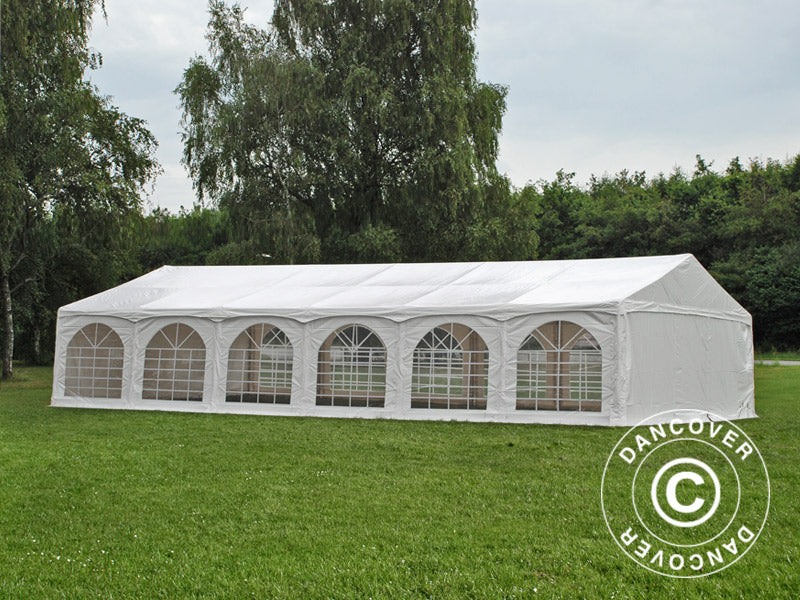 Tente de réception Exclusive 6x12m PVC 900, "Arched", Blanc