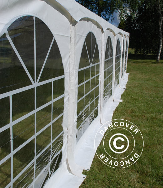 Šator za zabave Exclusive 6x12m PVC 900, "Arched", Bijela