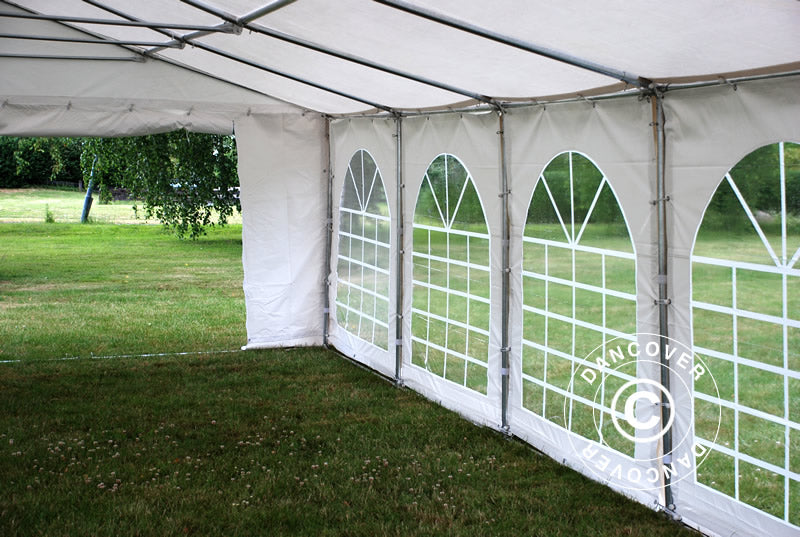 Partyzelt Exclusive 6x12m PVC 900, "Arched", Weiß