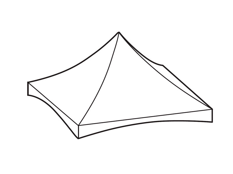 Copertura del tetto per PartyZone Pagoda 6x6 PVC, Bianca