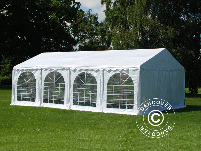 Partyzelt SEMI PRO Plus 6x8m PVC 900, Weiß