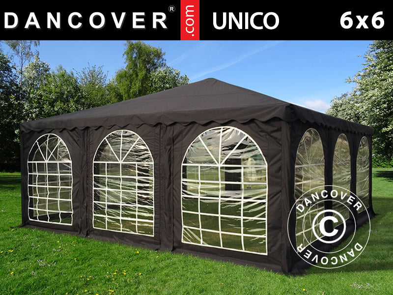 Partyzelt Pagoda UNICO 6x6m, schwarz
