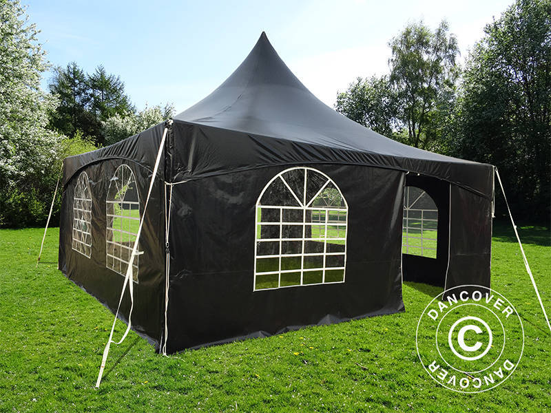 Pagoda Marquee PartyZone 5x5 m, PVC, Black