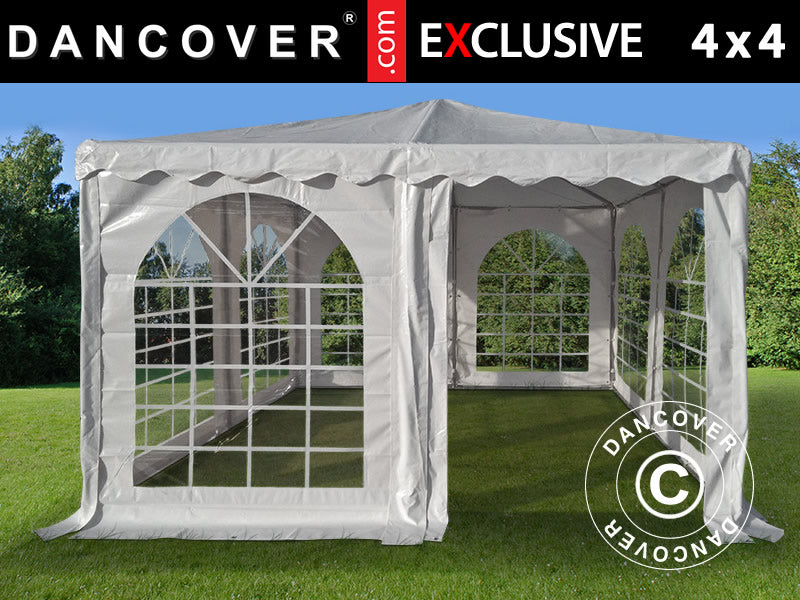Pagodenzelt 4x4m PVC Weiß – Jetzt online bei Dancover kaufen