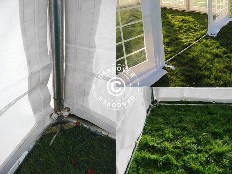 Pagoda šator za zabave Exclusive 4x4m PVC, Bijela