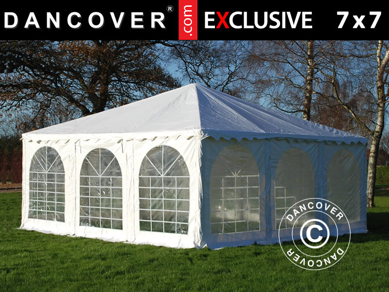 party tenten te koop Pagodetent Exclusive 7x7m. Partytent PVC. Partytent te koop