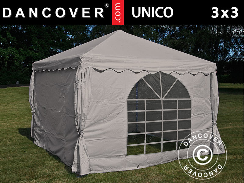 dancover zelte Partyzelt UNICO 3x3m PVC - Partyzelt PVC kaufen