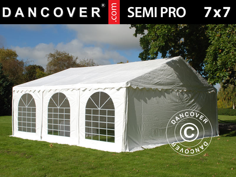 zelt 7x7 Partyzelt Semi PRO Plus 7x7m PVC - Partyzelt PVC kaufen