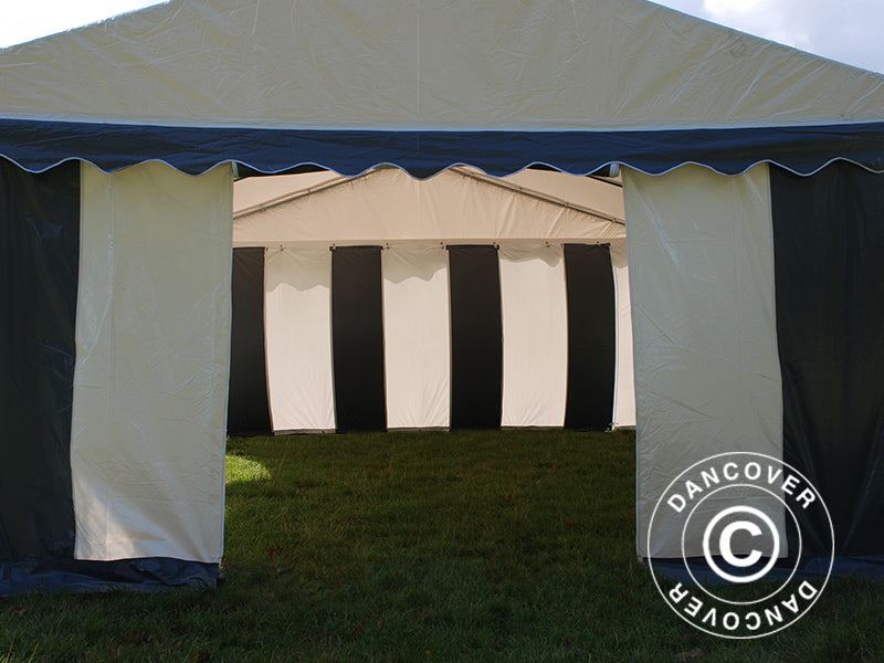 Partyzelt Original 4x6m PVC 900, Grau/Weiß
