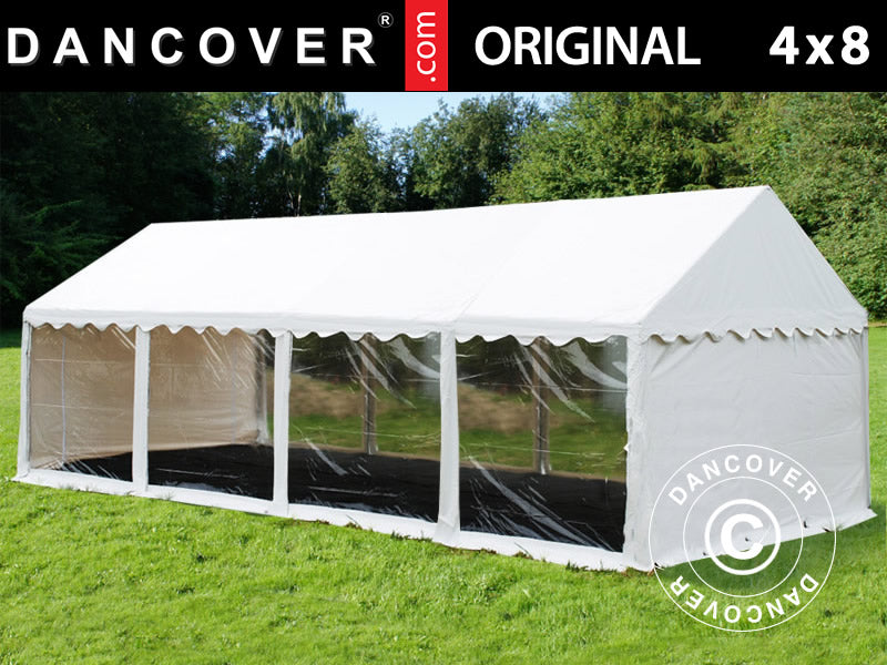 Tenda para festas Original 4x8m PVC 900, Panorama, Branco