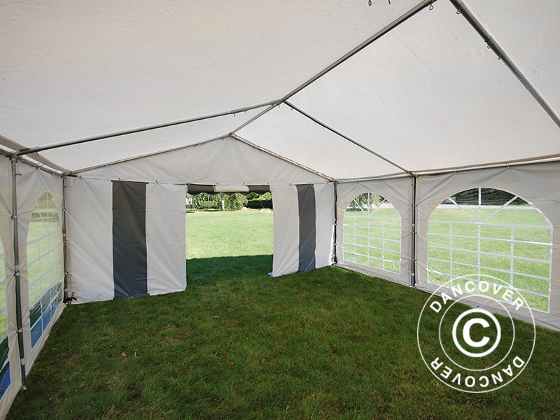 Šator za zabave Original 5x8m PVC 900, Siva/Bijela