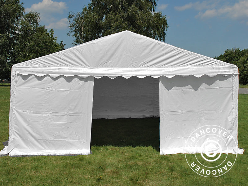 Partyzelt Original 5x8m PVC 900, Weiß