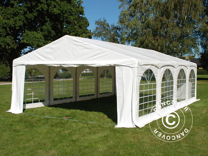 Carpa para fiestas Original 5x8m PVC 900, "Arched", Blanco