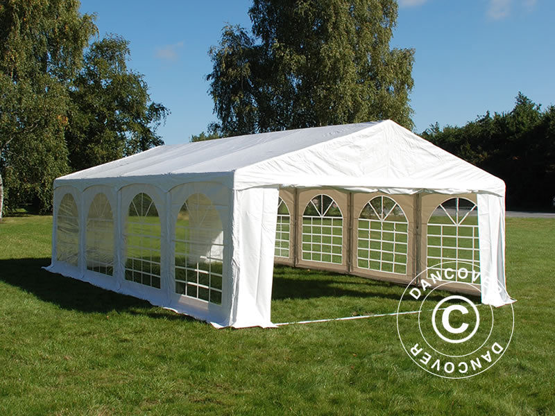 Carpa para fiestas Original 5x8m PVC 900, "Arched", Blanco