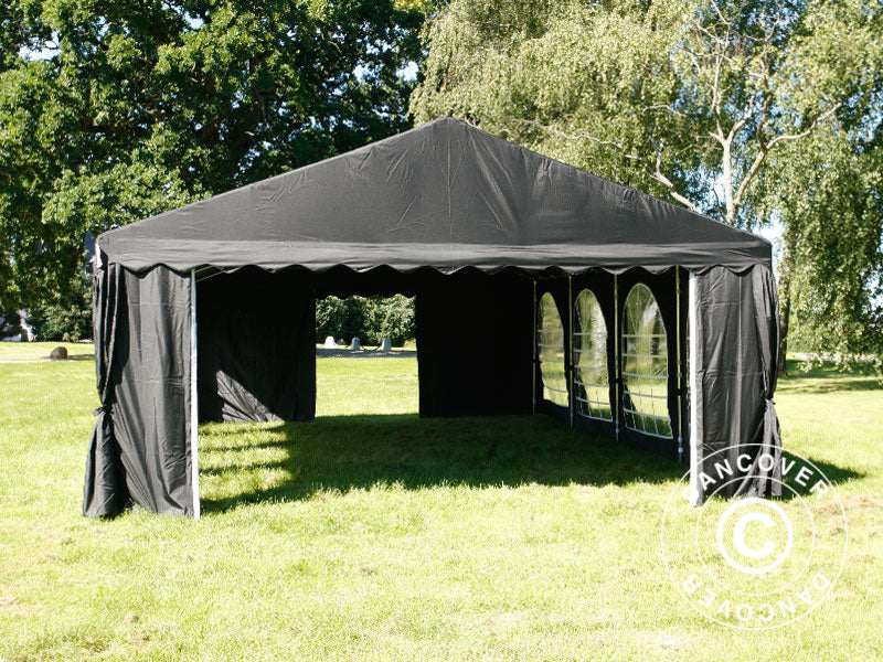 Partyzelt UNICO 5x8m, Schwarz
