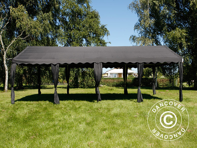 Partyzelt UNICO 5x8m, Schwarz