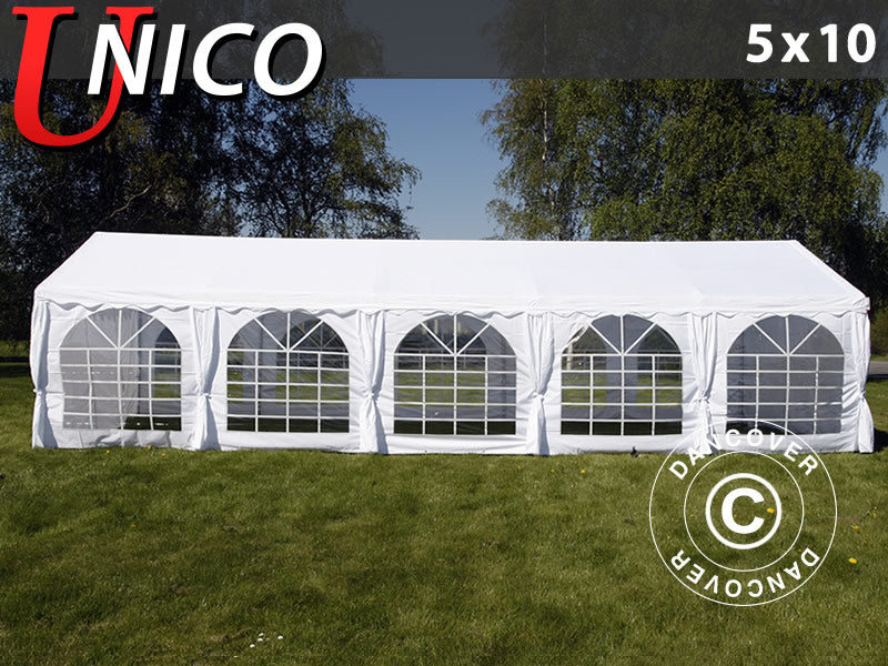 Dancover 5x10m Poly Party Tent White – Buy online