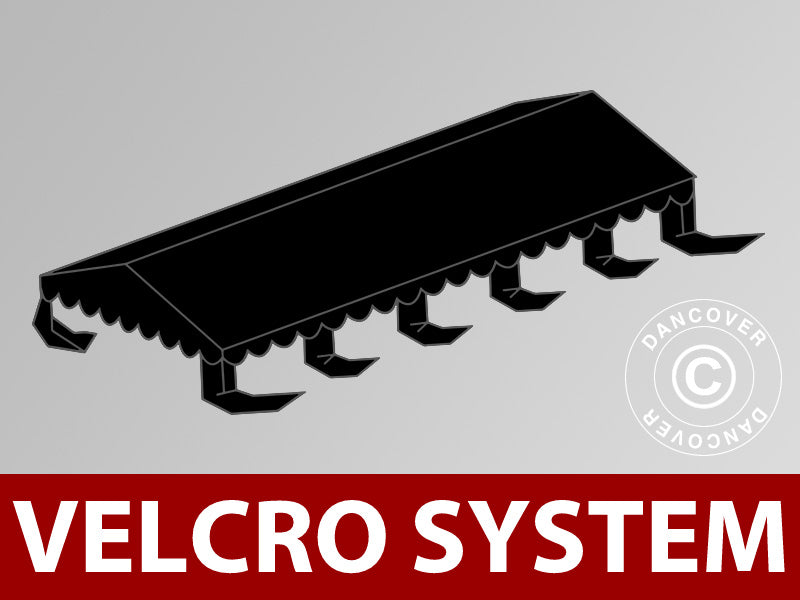 Copertura per il tetto del Tendone per Feste UNICO, PVC/Poliestere, 5x10m, Nero