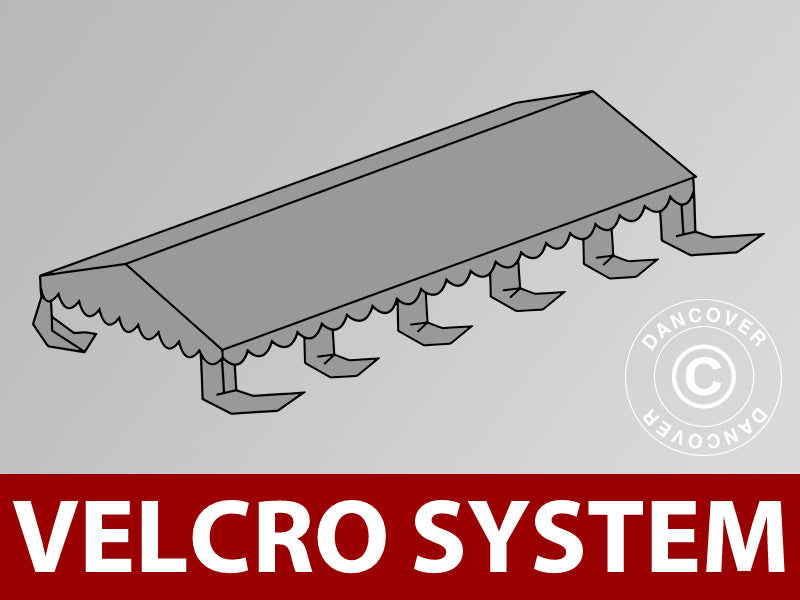 Copertura per il tetto del Tendone per Feste UNICO, PVC/Poliestere, 5x10m, Grigio Scuro
