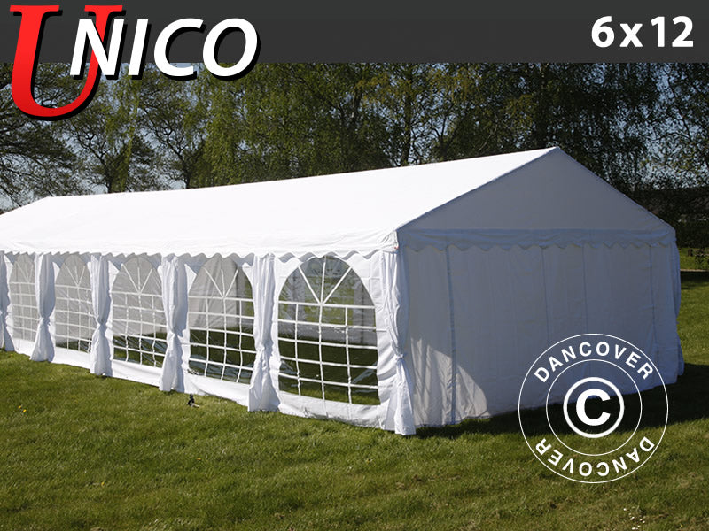 Partyzelt UNICO 6x12m, Weiß