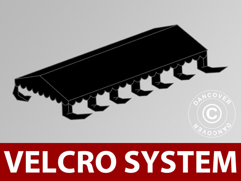 Copertura per il tetto del Tendone per Feste UNICO, PVC/Poliestere, 6x12m, Nero