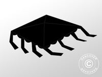 Roof cover 7x7 m, polyester, Black