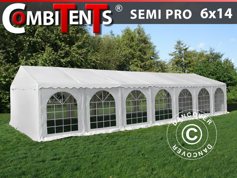 Peotelk, SEMI PRO Plus CombiTents® 900 6x14m, 5-in-1, Valge