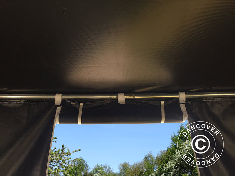 Pagoden-Partyzelt PartyZone 4x4m, PVC, schwarz