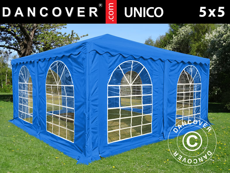 Partyzelt Pagoda UNICO 5x5m, Blau